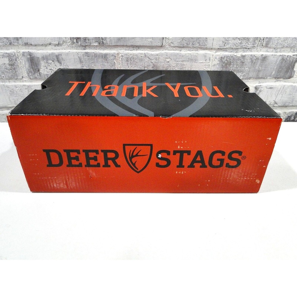 Deer Stags NoSox Hubie Men's Slip‎ On Mushroom/Orange New In Box 10M